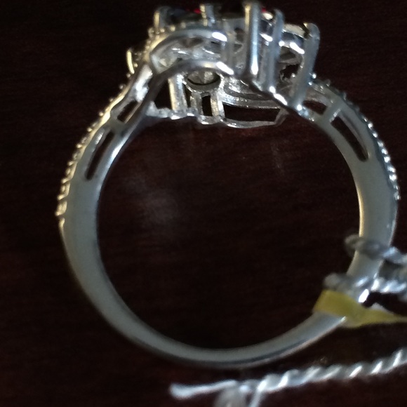 Nwt! 7 Genuine Swarovski Ruby Crystal .925 cluster - Picture 6 of 8